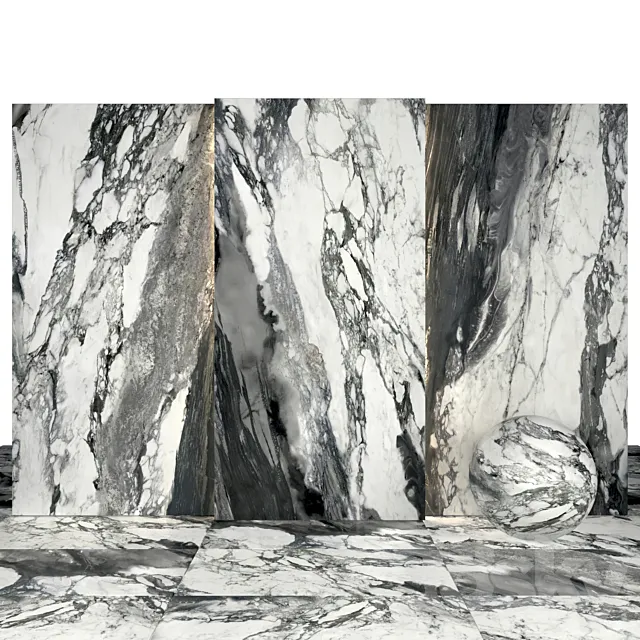 Arabescato Marble 05 3D Model