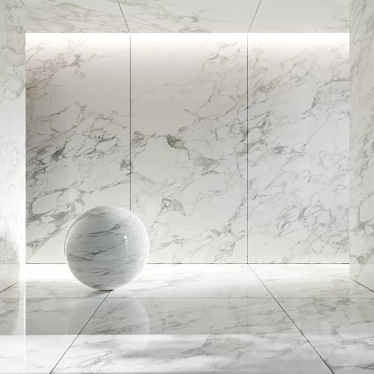 Arabescato porcelain stoneware tiles 3D Model Free