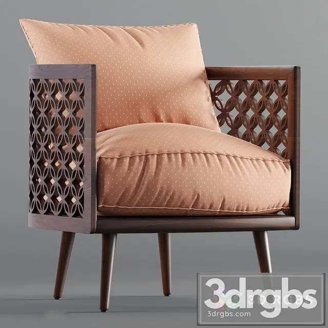 Arabesque Dining Armchair 3D Model Free