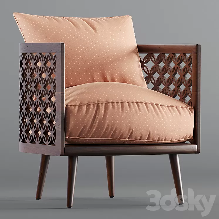 ARABESQUE MODERN ARMCHAIR 3D Model
