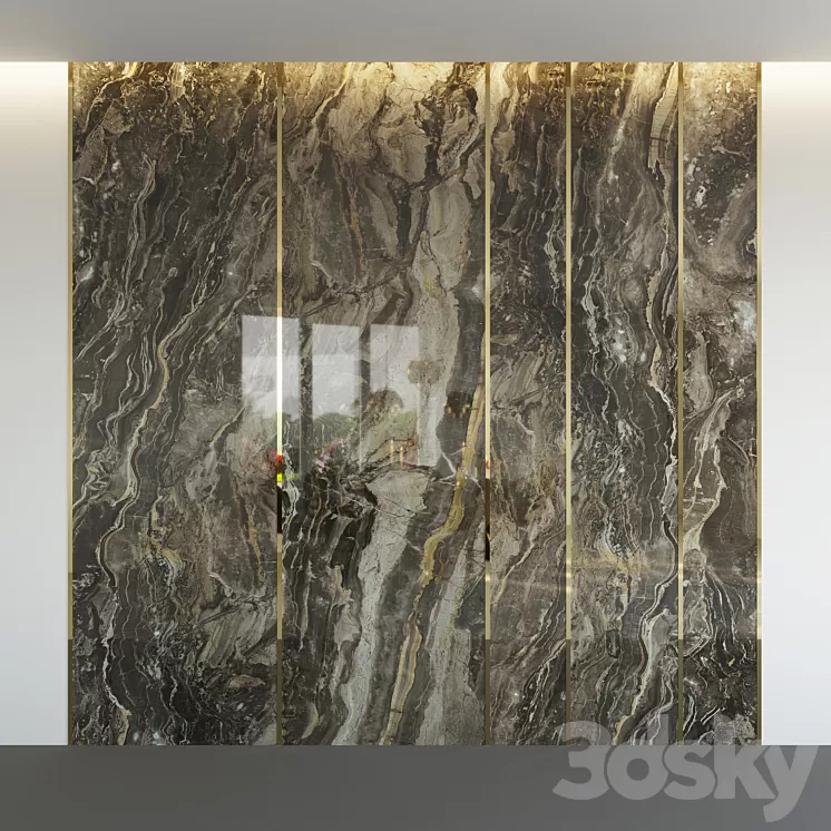 Arabesque wall panel 3D Model