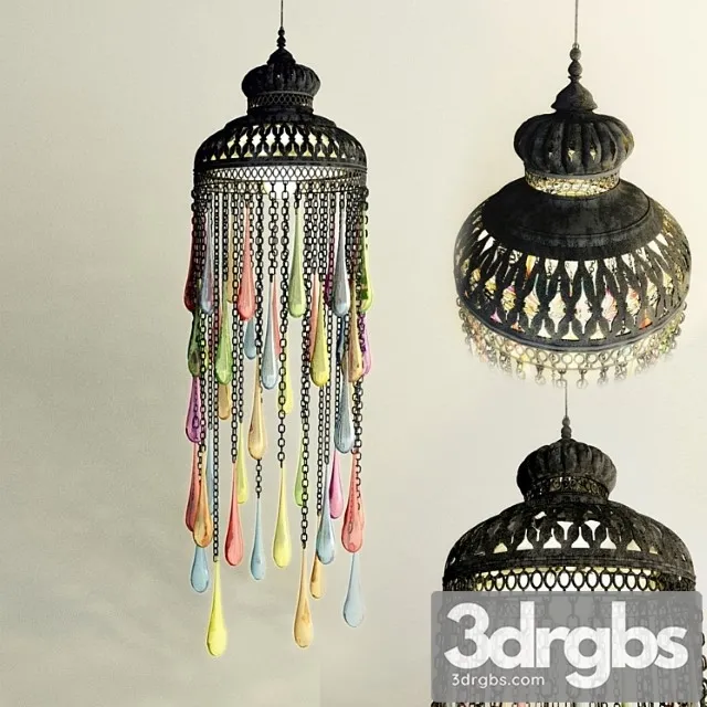 Arabic Colorful Lantern 3D Model Free