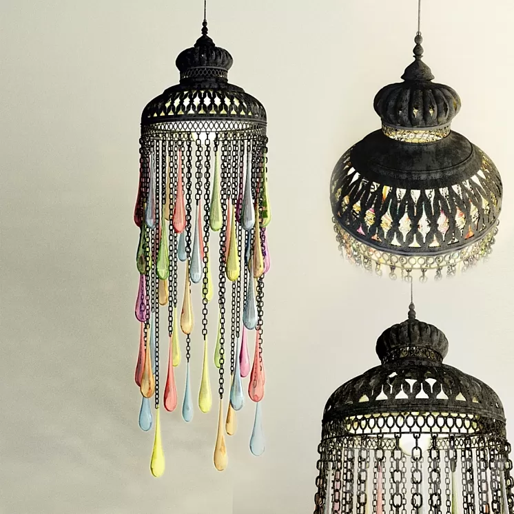 Arabic colorful lantern 3D Model