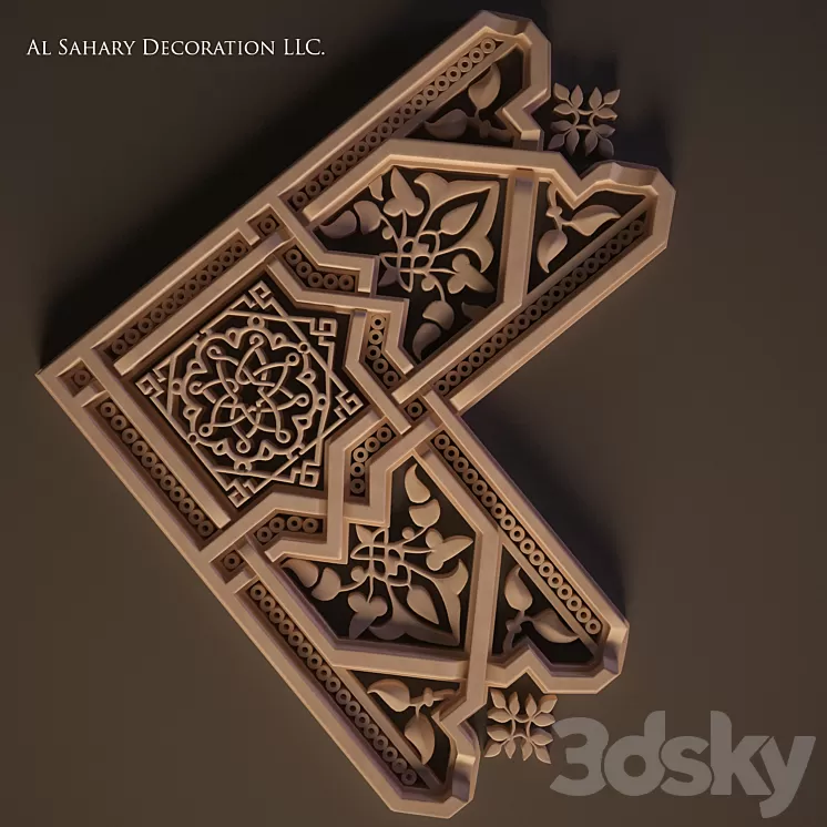Arabic decor (corner element) 3D Model