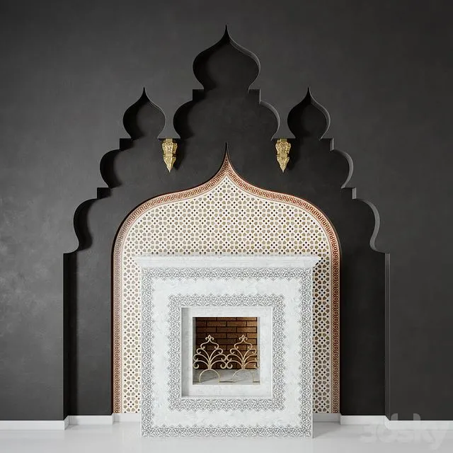Arabic Fireplace 3D Model