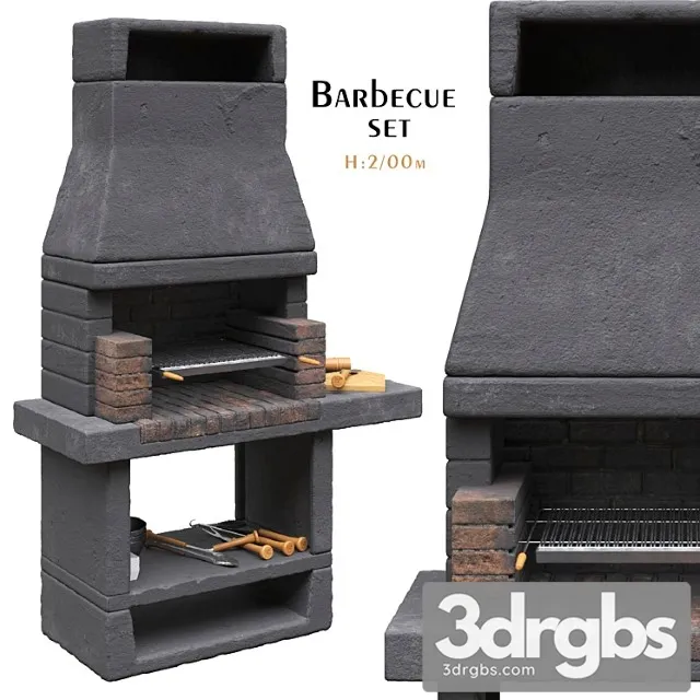 Aran Barbecue Grill 1 Barbecue 3D Model Free