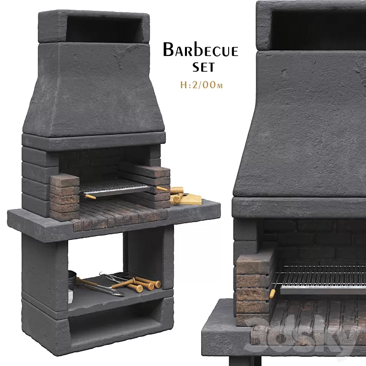 Aran Barbecue Grill (1 Barbecue) 3D Model Free Download
