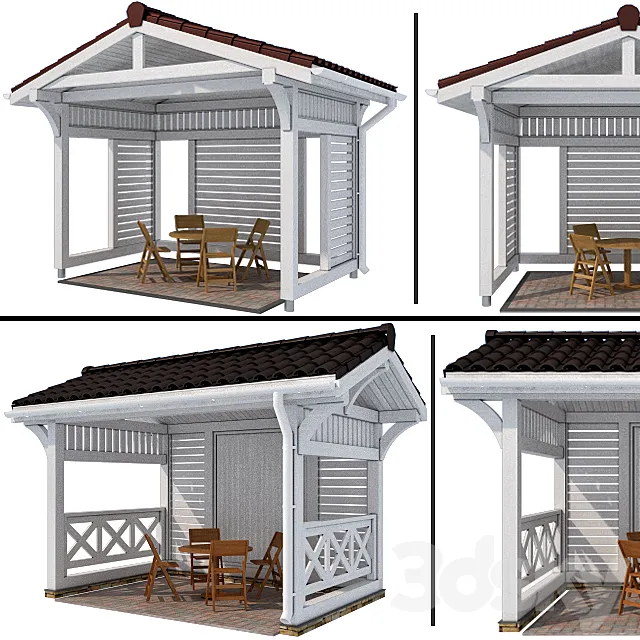 Arbor in a modern style (2 options) 3D Model