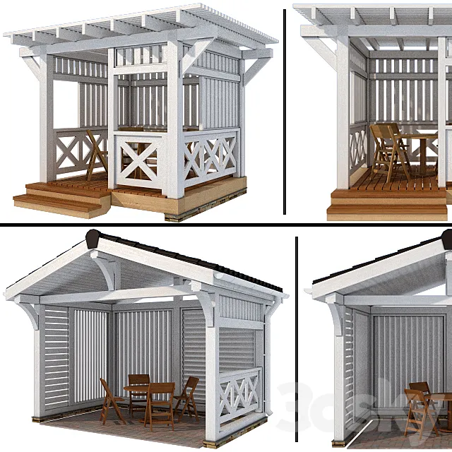 Arbor in a modern style (2 options) 3D Model