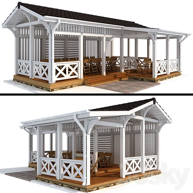 Arbor in a modern style 3DModel