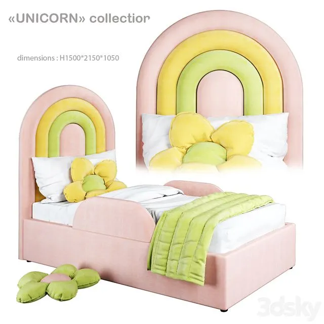 Arbuzov Studio Unicorn Bed 3 3D Model