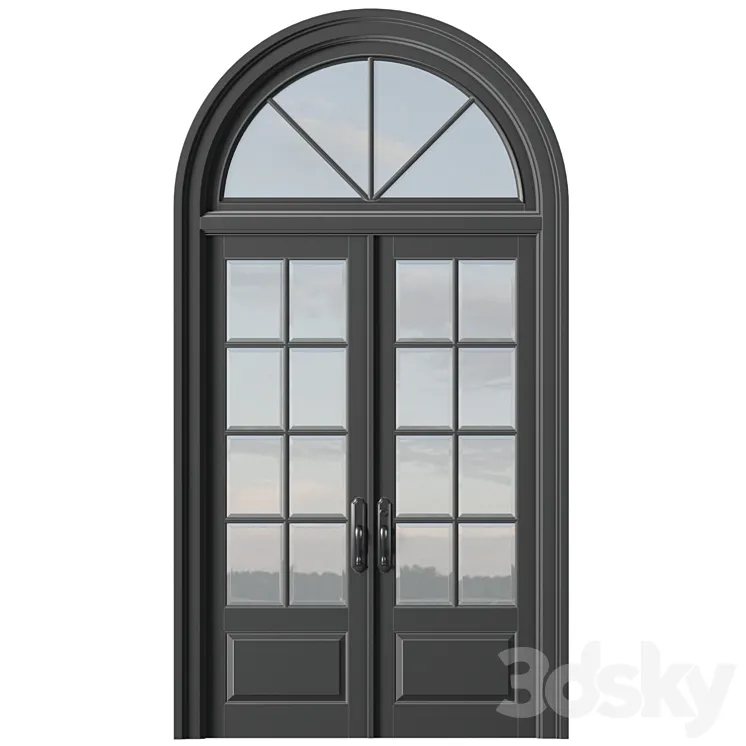 Arc Classic Entrance Doors.Entrance to the house.Front Door.Arched Opening Window.Outdoor Entrance classic door.External Doors. Exterior Door.Street Doors 3D Model Free