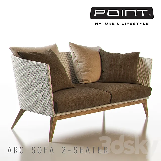 ARC Outdoor 2-Seater Sofa - POINT 3DModel