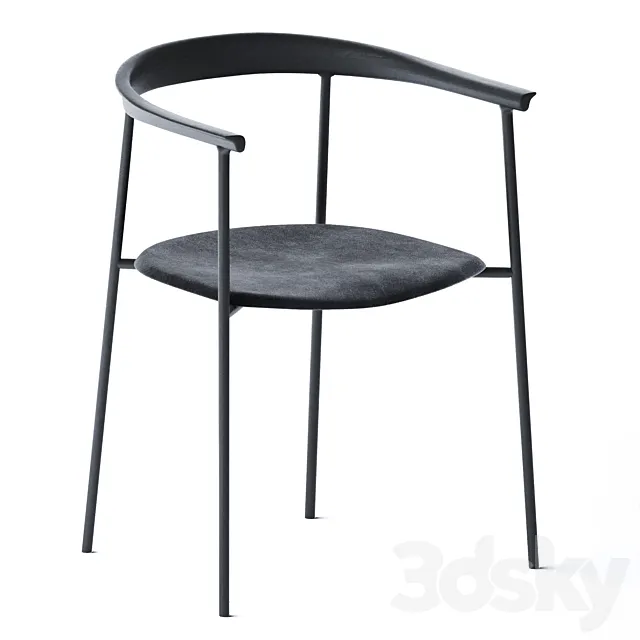 Arc Upholstered Chair by TAKT 3D Model