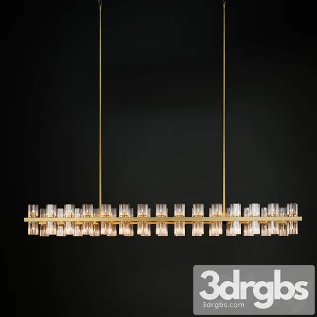 Arcachon linear chandelier 3D Model Free
