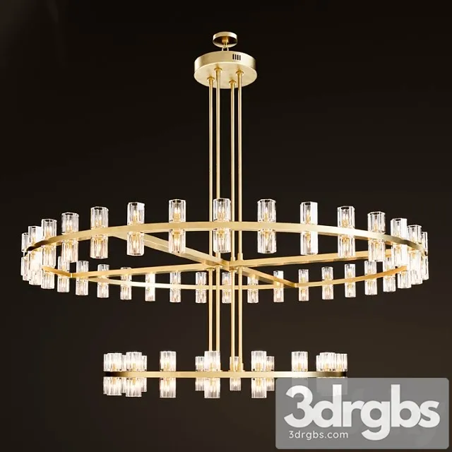 Arcachon Round 2 Tier Chandelier 3D Model Free