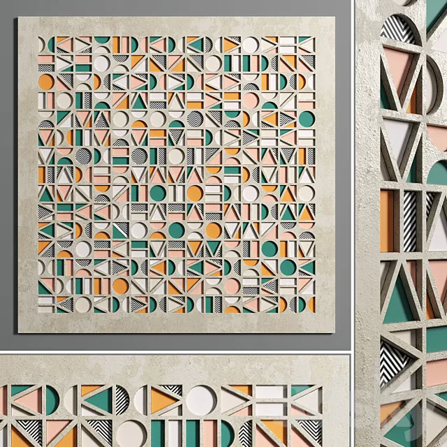 Arch frame 03 MODULE LASER CUT ARTWORK shapes geometry 3DModel