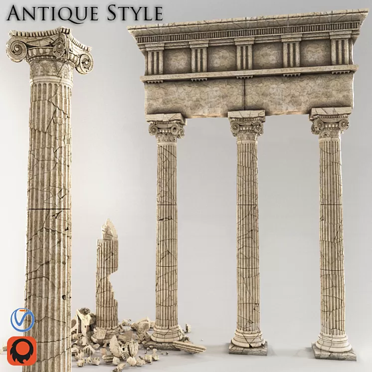 Arch in antique style 3D Model