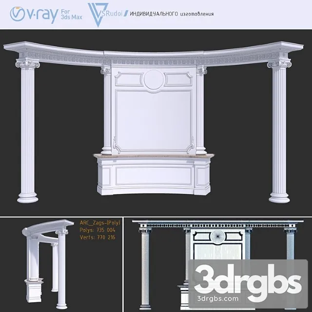 Arch to Wedding Hall 1 3D Model Download