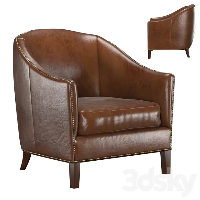 Archer Club Chair 3D Model