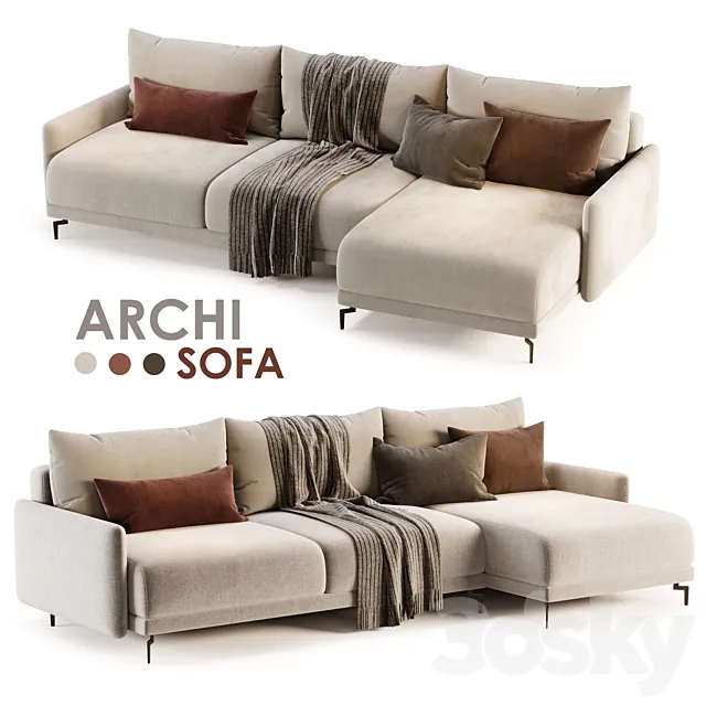 Archi Sofa by Skdesign sofas 3D Model