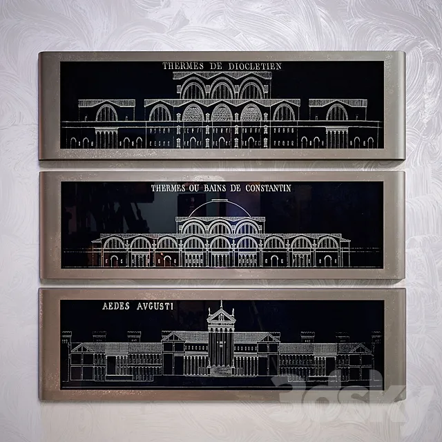 Architectural Blueprints 3D Model