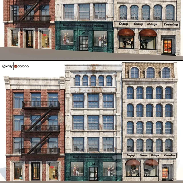 Architectural facades volA8 3DModel
