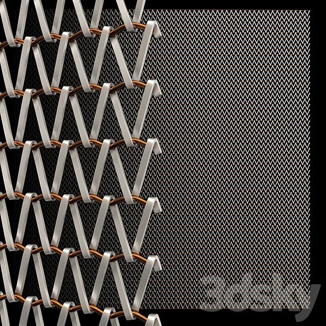 Architectural metal mesh 16x22mm 3DModel