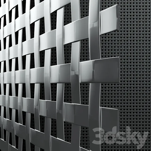 Architectural metal mesh 30x30mm 3D Model