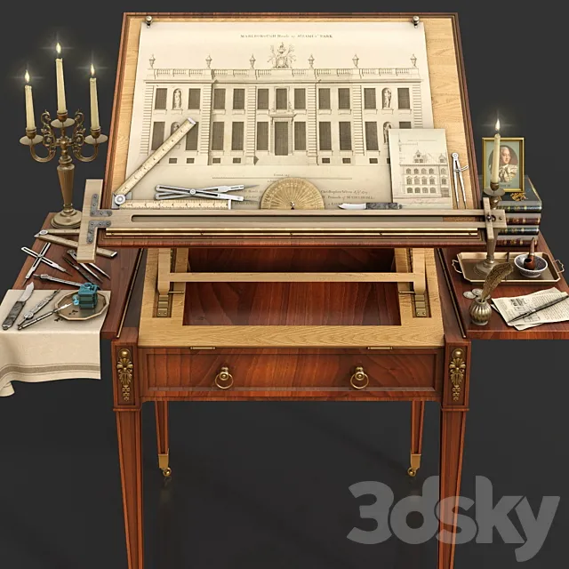 Architectural workshop AD1790 3D Model