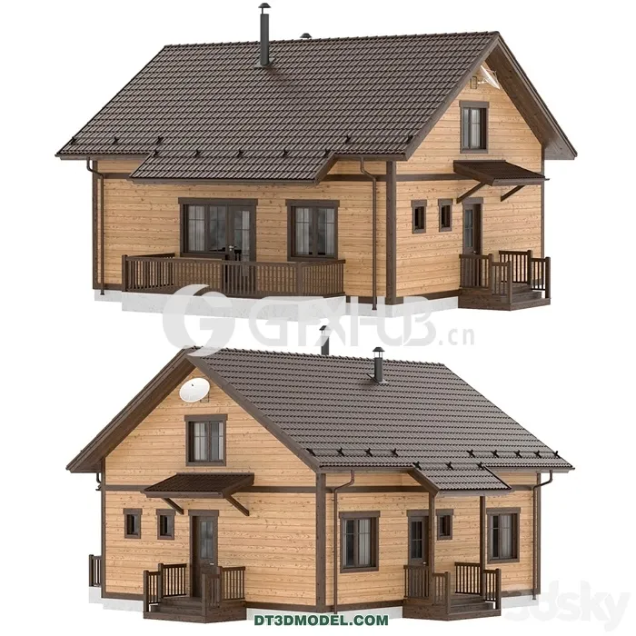 Architecture - Building - Country wooden house