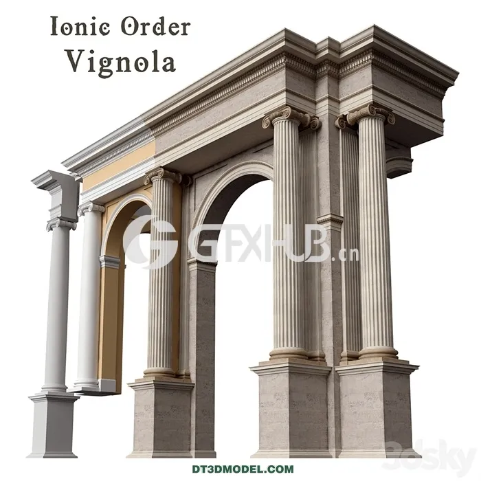 Architecture - Building - Ionic Order Vignola Column