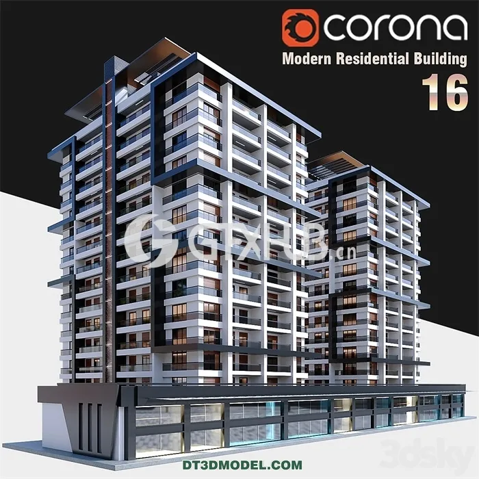 Architecture - Building - Modern Residential Building 016