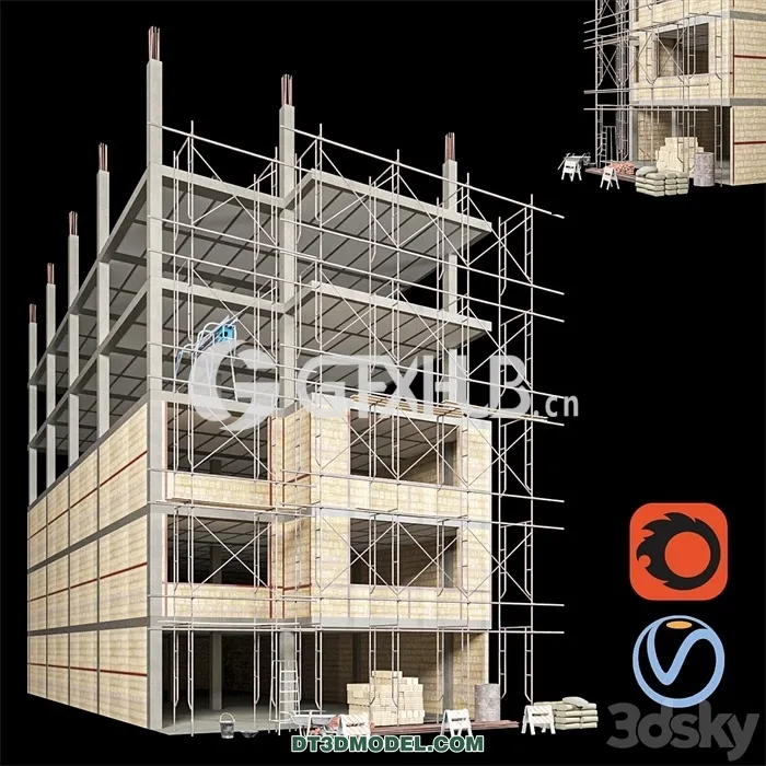 Architecture - Building - Modular Construction Site 03