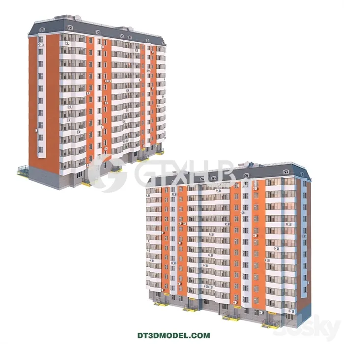 Architecture – Building – P44T 2 sections 12 floors