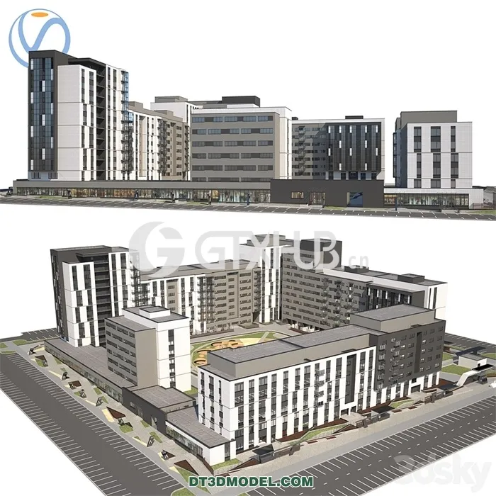 Architecture – Building – Quarterly building – multi-apartment house 4