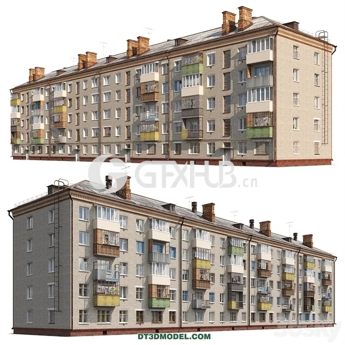 Architecture – Building – Residential house Series 1-447 Khrushchev