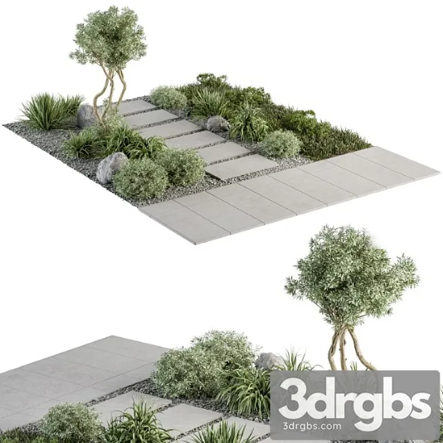 Architecture Environment With Plants Set 29 3D Model Free