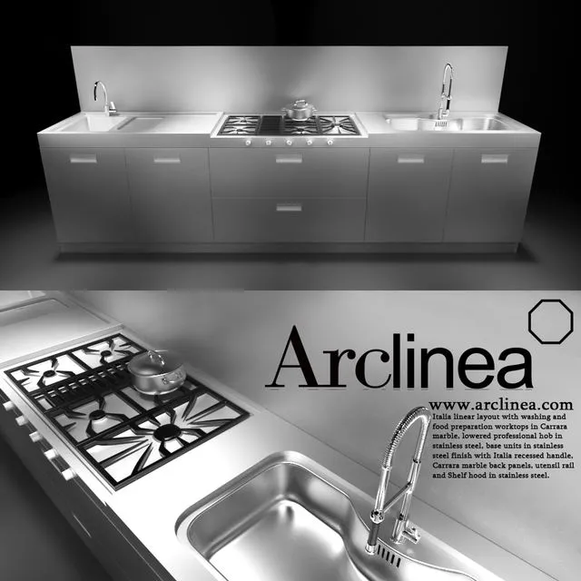 Arclinea Italia straight 3D Model