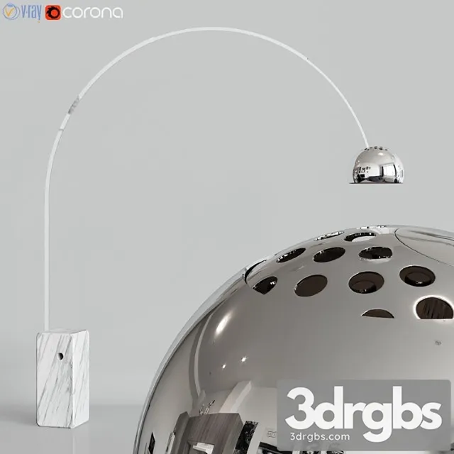 Arco flos floor lamp 3D Model Free