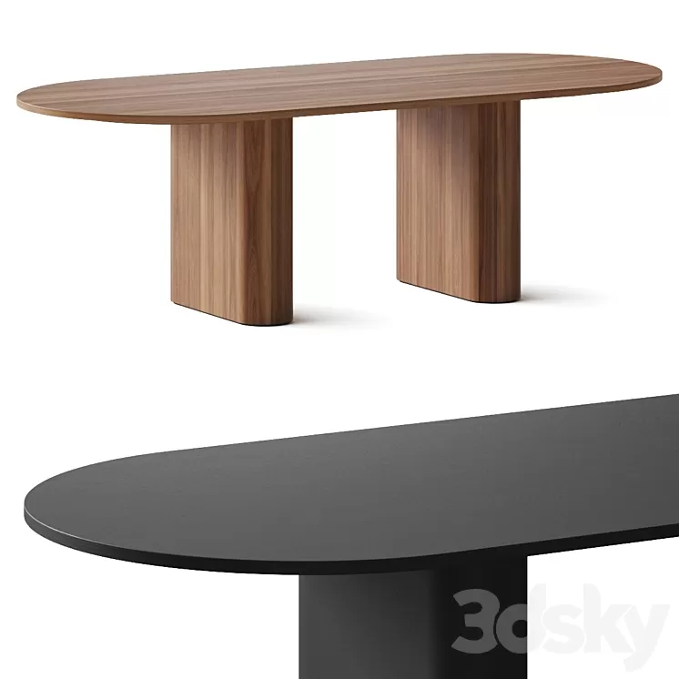 Arco Kami Oval 1 Dining Table 3D Model Free