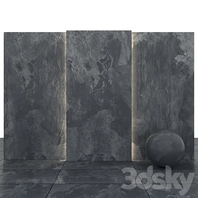 Ardosia dark stone 3D Model