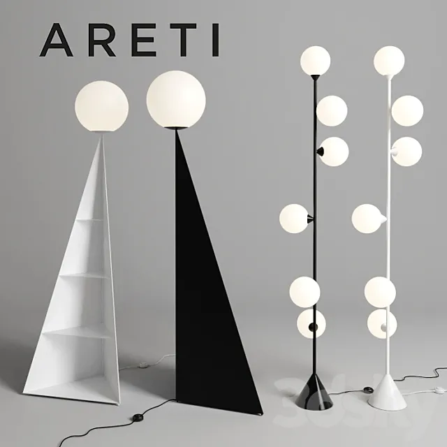 Areti Floor Lamp set 2 3D Model