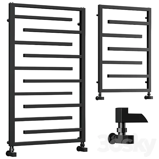 Arezzo Anthracite 1380 x 600mm Designer Towel Rail 3D Model
