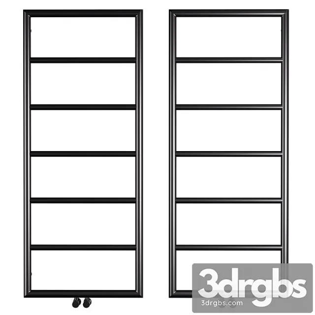 Arezzo matt black 1200 x 500 ladder heated towel rail