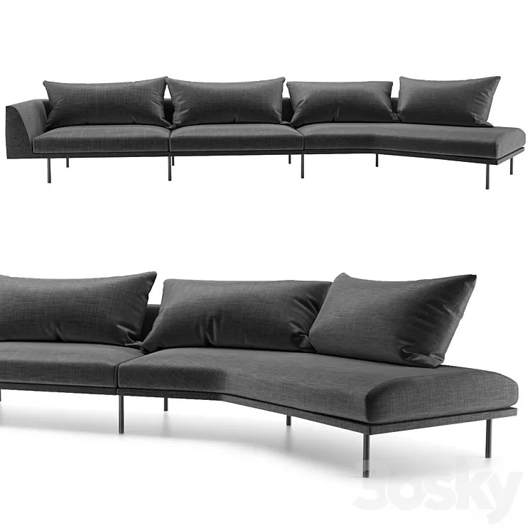 Arflex Bel Air sofa 3D Model