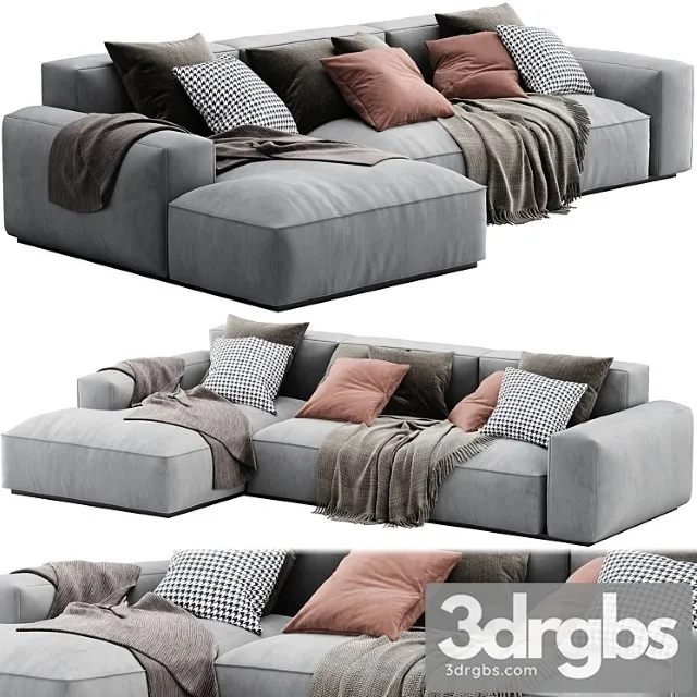 Arflex Marechiaro Sofa Chaise Longue 3D Model Free