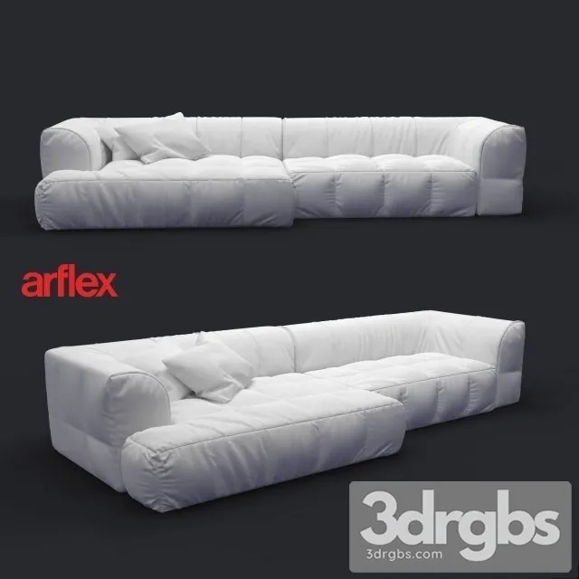 Arflex Strips Sofa 3D Model Free