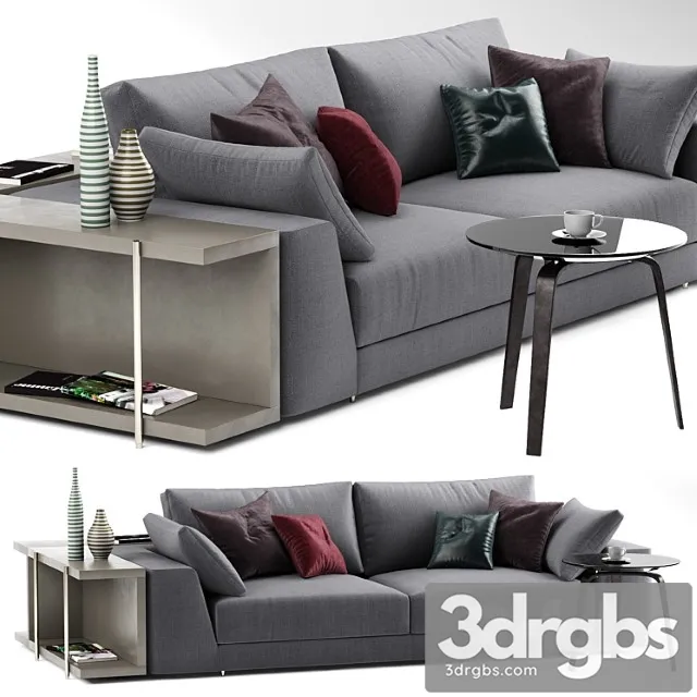 Argo gray sofa ag002 - misuraemme 2 3D Model Free