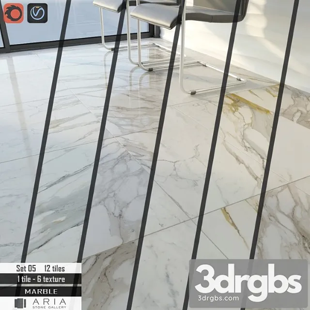 Aria Stone Gallery Set 05 3D Model Download